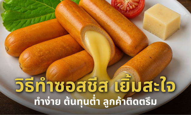 วิธีทำซอสชีสเยิ้มๆ สำหรับราด "ไส้กรอกไก่หนังกรอบ" เพิ่มความฟิน